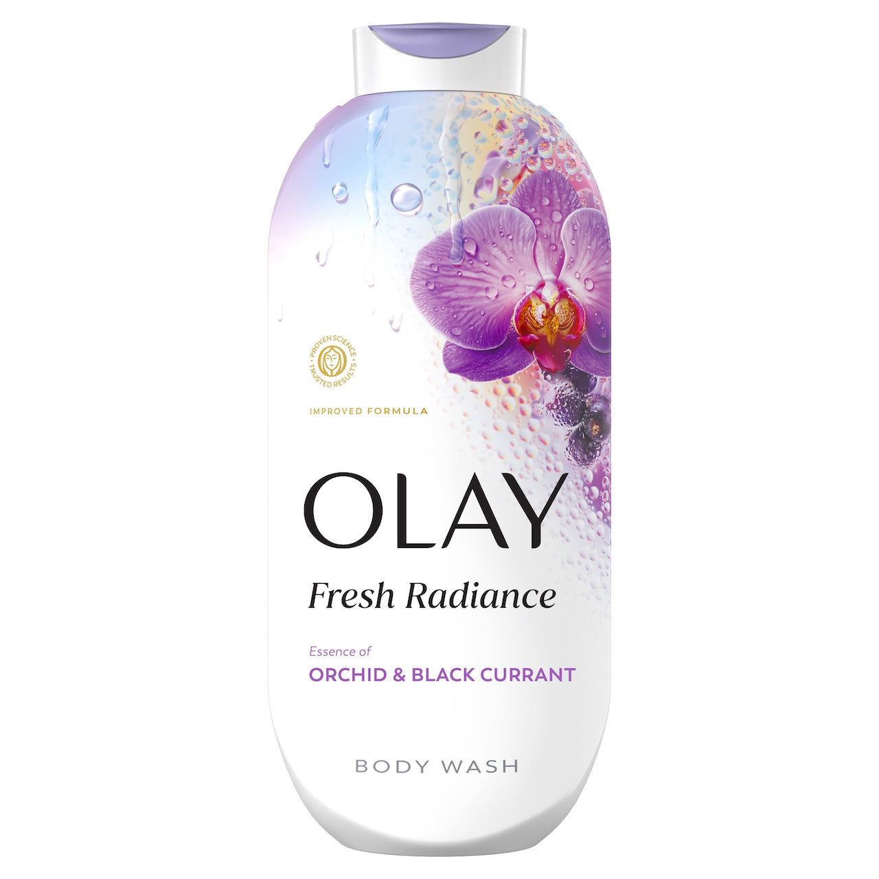 Olay Fresh Radiance Body Wash with Essence of Orchid and Black Currant. Vitamin B3 and Antioxidant Blend 22oz
