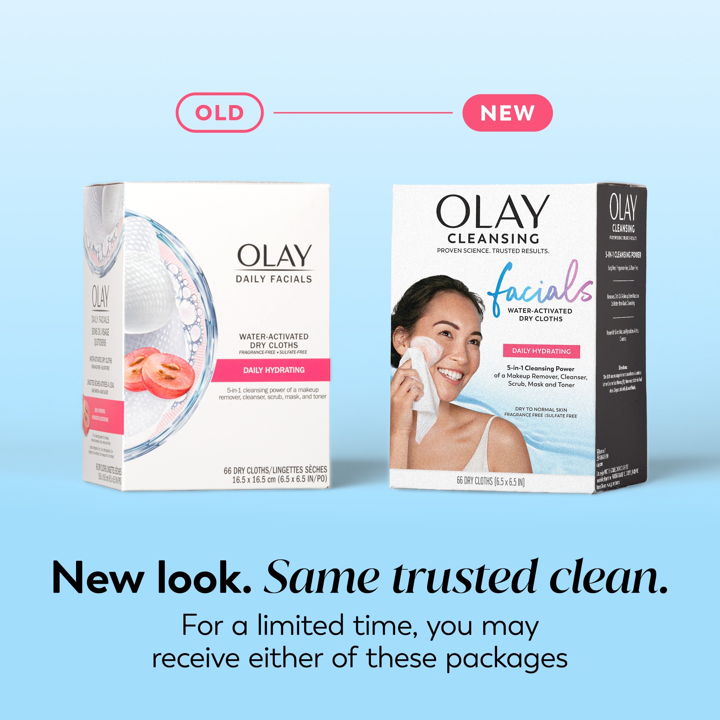 Daily Facials Cleansing Cloths Daily Hydrating Clean 66 Count