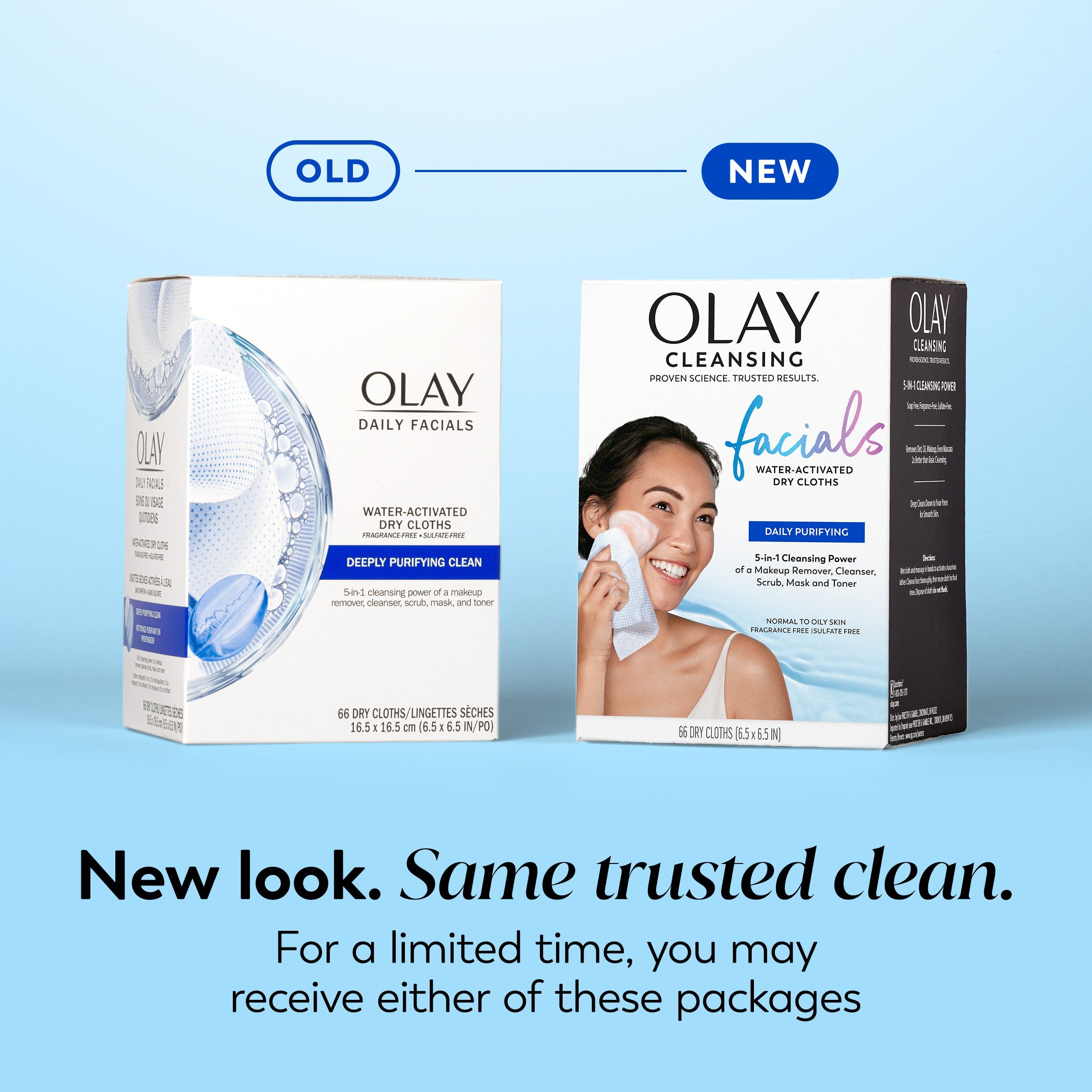 Daily Facials | Cleansing Cloths | Deeply Purifying Clean. 66 Ct