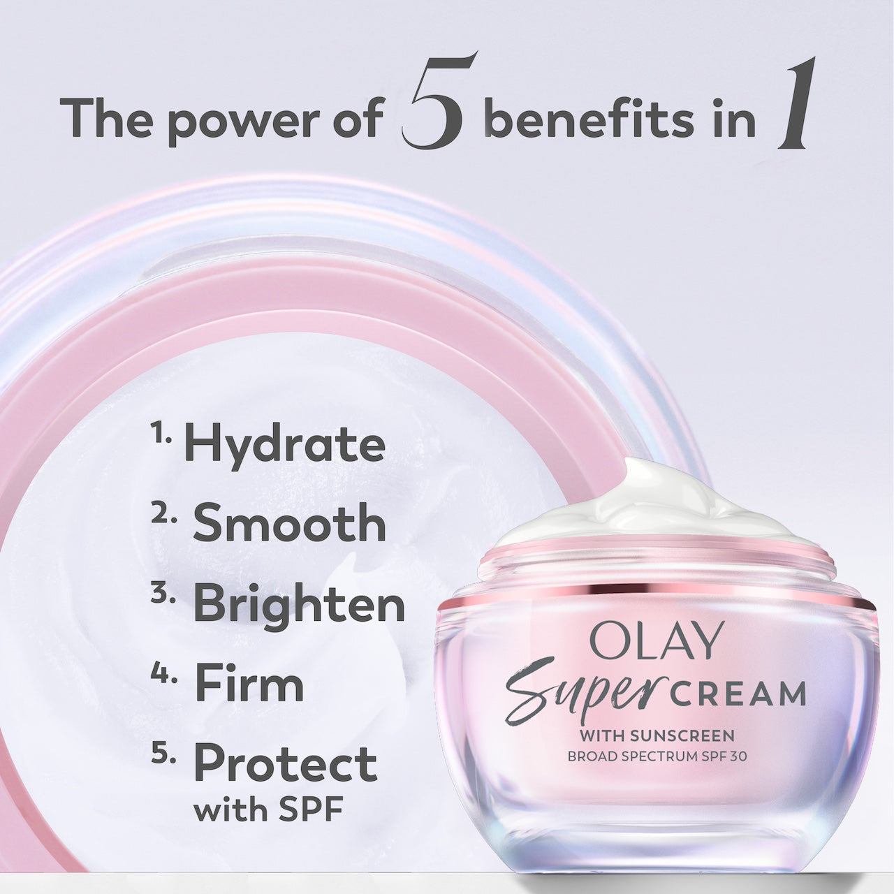 Olay Super Cream with Sunscreen SPF 30. Ultra Lightweight SPF Face Moisturizer