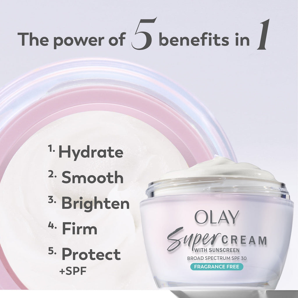 Olay Super Cream with Sunscreen SPF 30 | Fragrance-Free