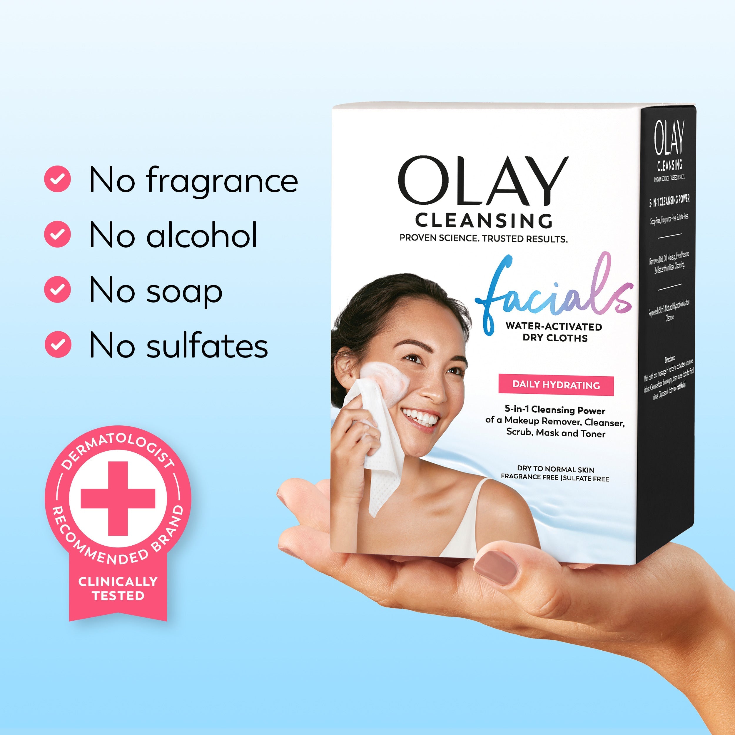 Daily Facials Cleansing Cloths Daily Hydrating Clean 66 Count