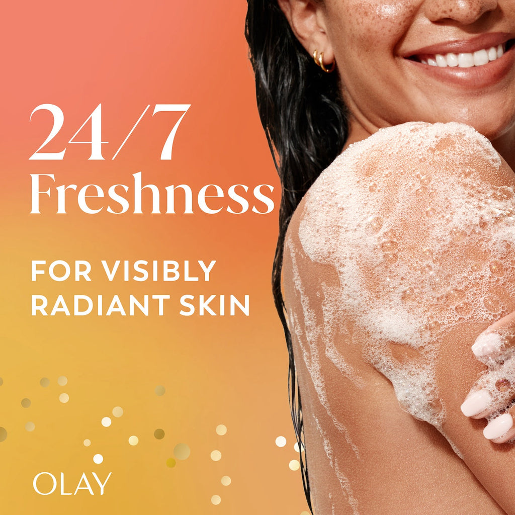 Olay Mango Tango Body Wash with Notes of Mango and Hibiscus. Vitamin B3 and Antioxidant Blend