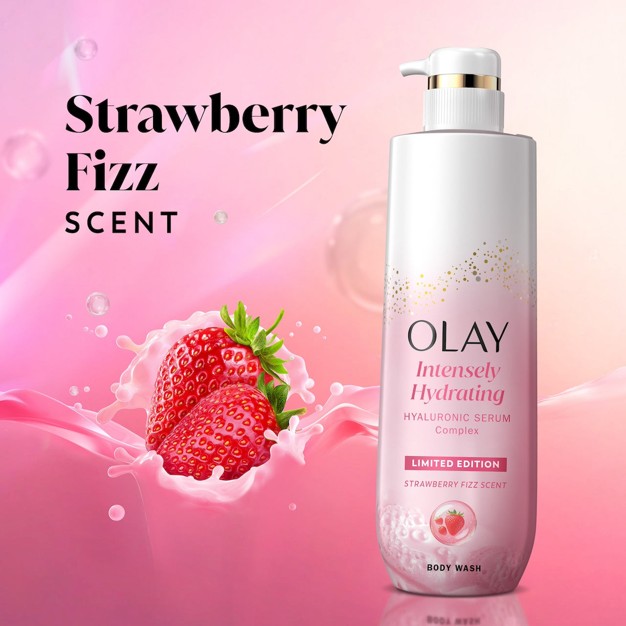 Olay Intensely Hydrating Body Wash. Strawberry