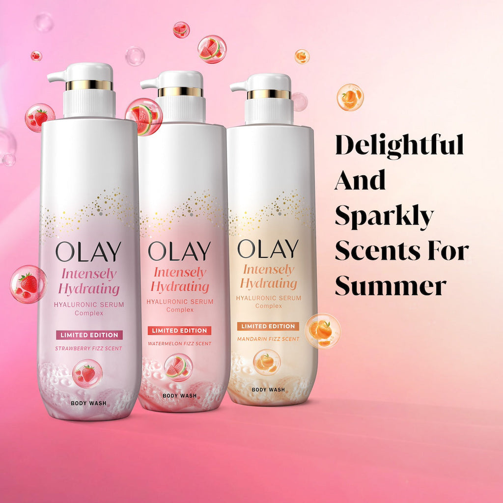 Olay Intensely Hydrating Body Wash. Strawberry