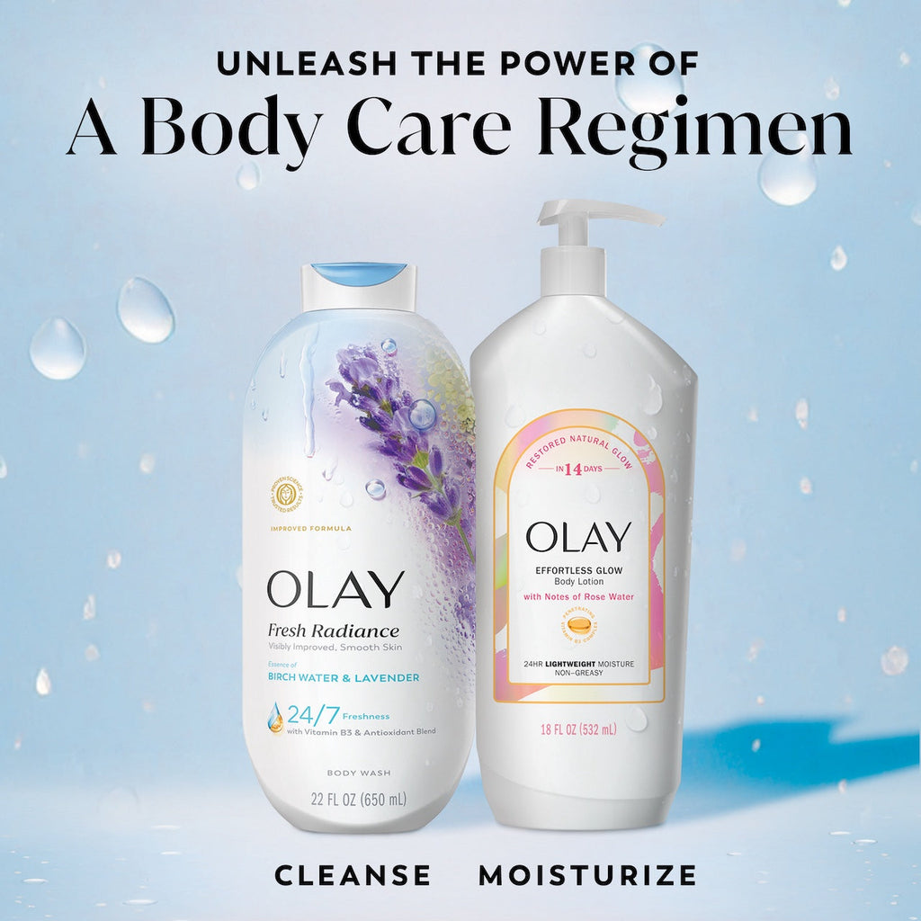 Olay Fresh Radiance Body Wash with Essence of Birch Water and Lavender