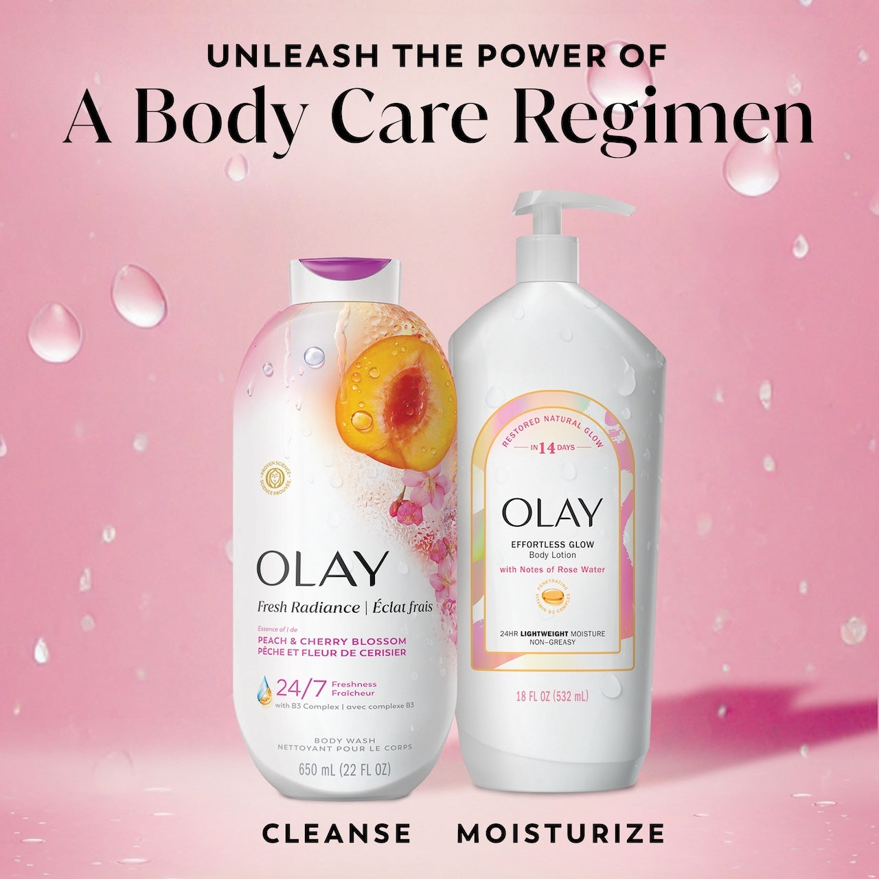 Olay Fresh Radiance Body Wash with Essence of Peach and Cherry Blossom. Vitamin B3 and Antioxidant Blend 22oz