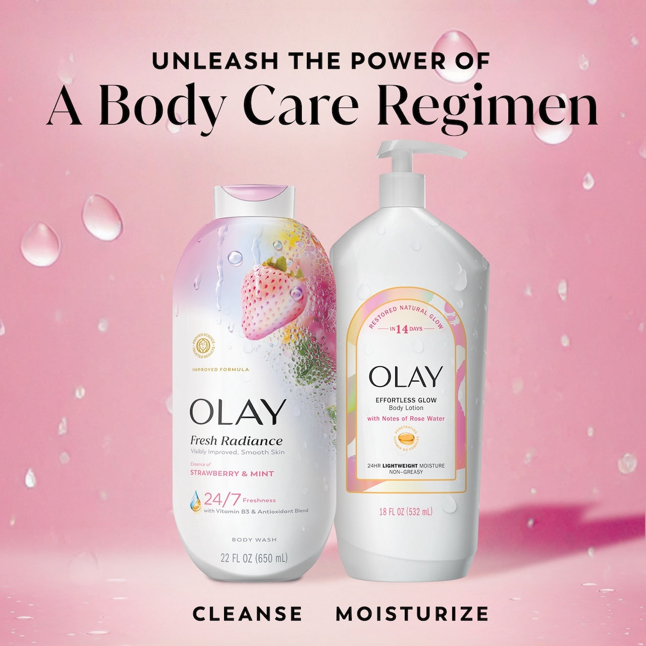 Olay Fresh Radiance Body Wash with Essence of Strawberry and Mint